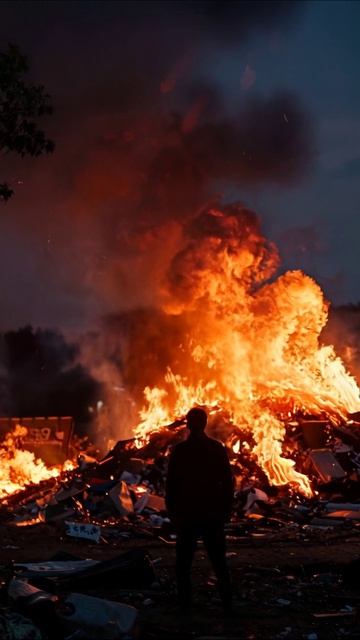Пепел надежды: мир сгорает в огне разочарования #потерянныемечты #безысходность #печаль