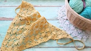 Мои "ткацкие страдания" / косынка крючком