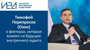 О будущем и скорости внутреннего аудита. Тимофей Перепросов (Озон)