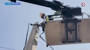 По улице Бориса Михайлова «Горсвет» устанавливает светильники