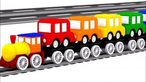 Мультик про 4 машинки. Детские песенки про цвета.