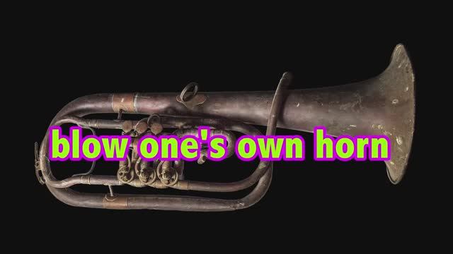 Blow One's Own Horn — американский английский, сленг и идиомы