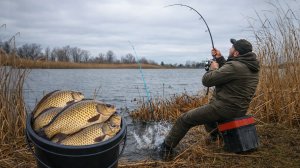 ОГРОМНЫЕ КАРАСИ УТАСКИВАЮТ МОЙ СПИННИНГ! ЭТО БЕШЕНЫЙ ЖОР КАРАСЕЙ!