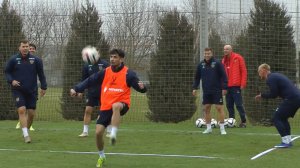 Тренировка сборной России по футболу