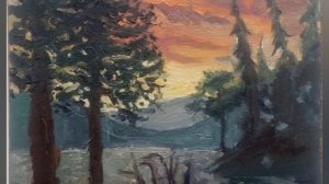 Онлайн выставка. Первый этюд масляными красками.