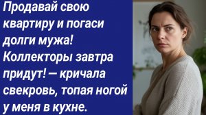 Истории со Смыслом/— Продавай свою квартиру и погаси долги мужа! Коллекторы завтра придут!....