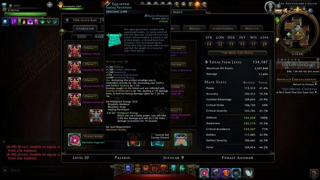 Neverwinter - M32.5 Paladin Tank BuildGuide with over 4 Million HP - Starter Gear Included