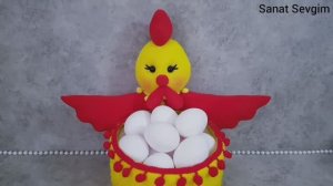 Отличная корзинка для кухни! Как сделать корзинку для яиц в форме курицы!