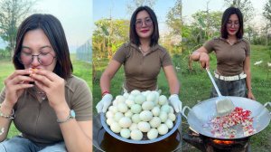 Amazing cooking deep fried eggs recipe