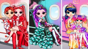 ейпоп Охотницы на Демонов Руми, Мира и Зоуи путешествуют в стиле Соцсетей -Бумажные Куклы и Сюрпризы