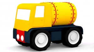 3D мультфильм для детей 4 машинки. БЕНЗОВОЗ и Заправочная Станция