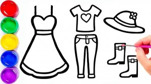 Как нарисовать одежду. Рисунок раскраска одежда