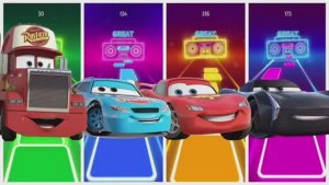 Команда Трейлер Мак против Кэла Уэзерса, Молнии Маккуина и Джексона Шторма — Тайлс Хоп Битва