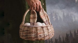 Делаем ручку к корзине с ушками