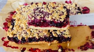 ПИРОГ ПЕСОЧНЫЙ с замороженными ягодами. Тертый пирог