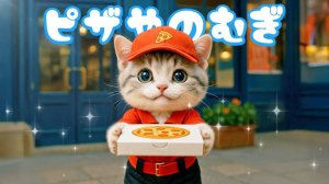 【Офисный котик Муги】Репортаж из жизни Муги, который начал подрабатывать в пиццерии 🐱🍕