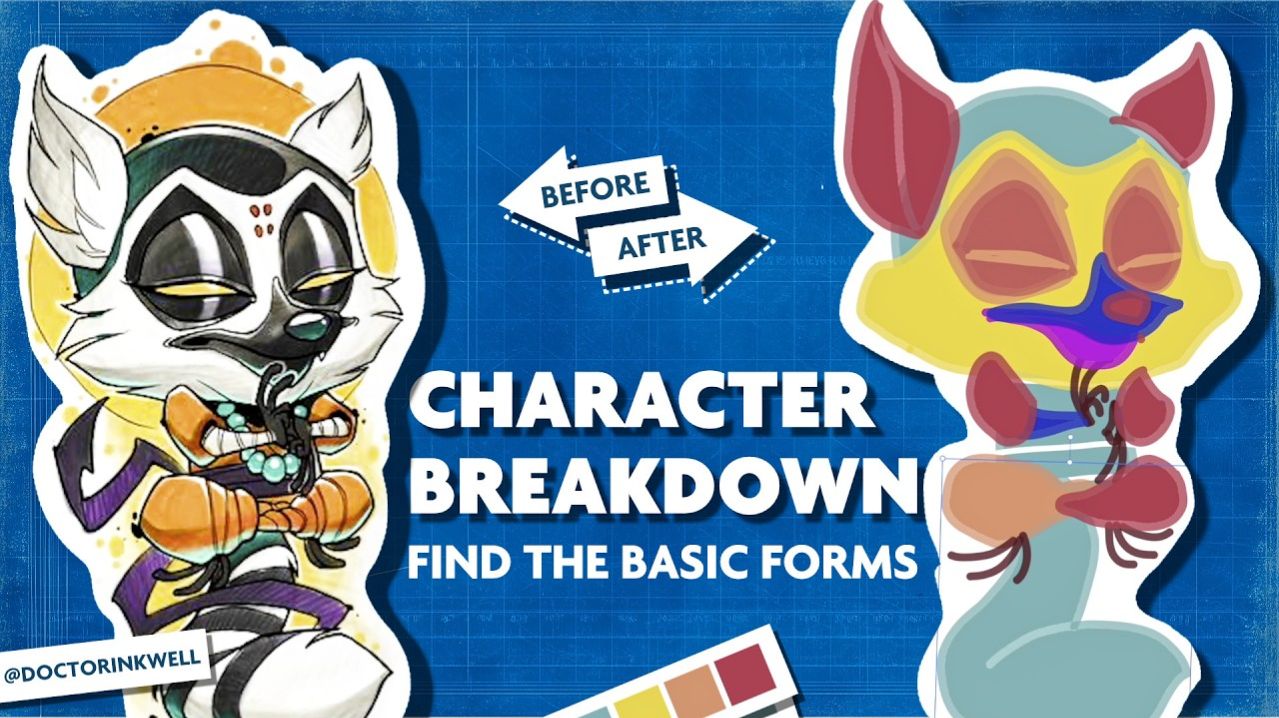 Разбивка персонажа для Digital Sculpting. Найдите основные формы