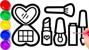 Как нарисовать косметику. Рисунок раскраска косметика