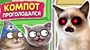 ТРИ КОТА: Компот ПРОГОЛОДАЛСЯ 😱 Что случилось?!