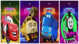 Автобус Тайо против Молнии Маккуина, Паровозика Томаса и Дракона Драко — Тайлс Хоп Битва