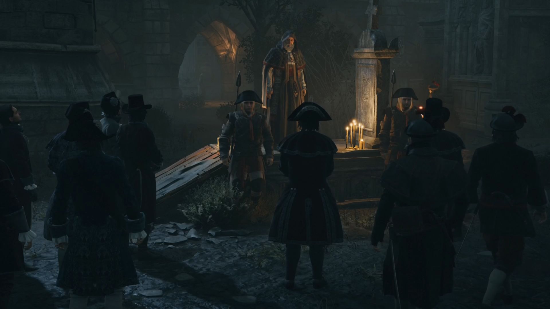 14. Assassins Creed Unity. Ps 4. RUs озвучка. Убийство Лафреньера на кладбище.