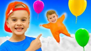 Игрушки летают на воздушных шарах — Крутые научные эксперименты