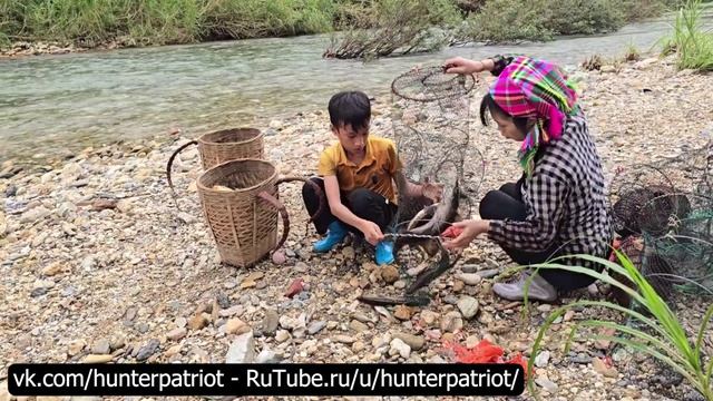 🎣 Мальчик из Хайленда: ловля рыбы бамбуковыми корзинами, навыки заготовки и продажа в Шотландии🌲🐟