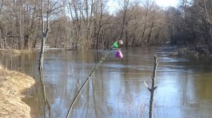 Рыбалка 22 марта на 10 донок на малой реке! Рыбалка от лица рыбака как она есть.