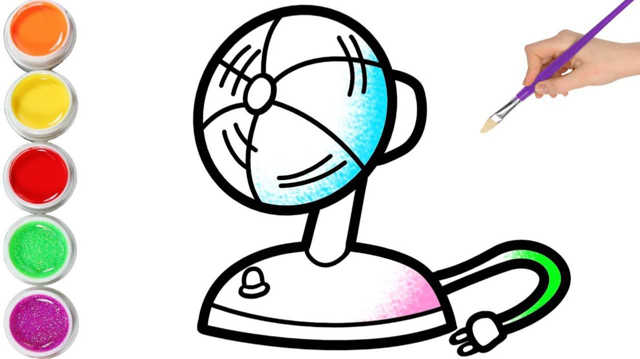 Мультик для детей-Как нарисовать ВЕНТИЛЯТОР/Рисование ВЕНТИЛЯТОРА