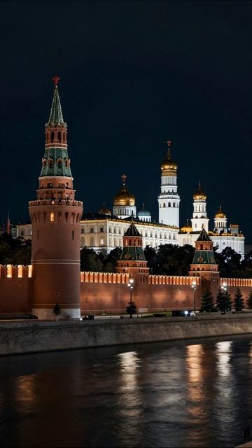 Ночной Кремль: красота и величие #Кремль #Москва #архитектура
