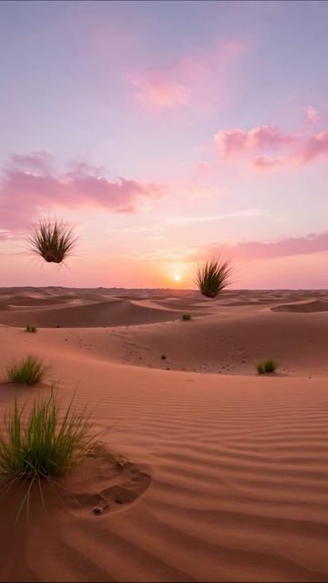 Загадочный закат в пустыне #пустыня #природа #закат