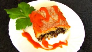 Как приготовить вкусный рулет картофельный с грибами.