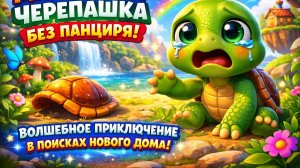 Маленькая черепашка, потерявшая свой панцирь: Волшебное приключение в поисках нового дома!