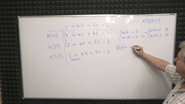 СОСТАВИТЬ УР ПАРАБОЛЫ ПО 3 ТОЧКАМ В ЕГЭ