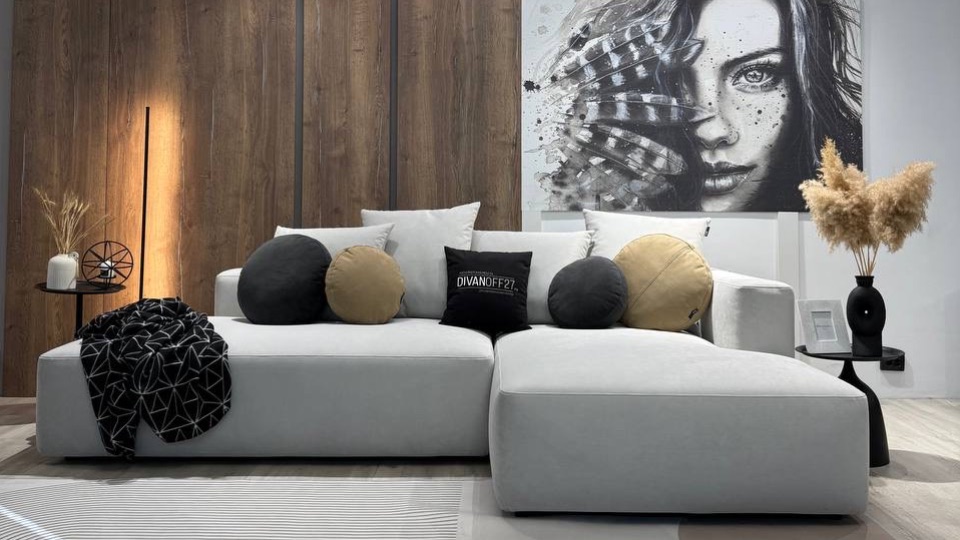 Диван ШЭР от фабрики дизайнерской  мягкой мебели ДИВАНОФФ27 (собственное производство)