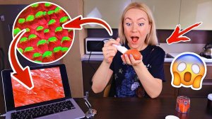 СЛАЙМЫ ПОД МИКРОСКОПОМ 😱ТЫ такого еще НЕ видел! 1000Х УВЕЛИЧЕНИЕ БАТТЕР ФЛАФФИ КРИСТАЛ SNOW SLIME