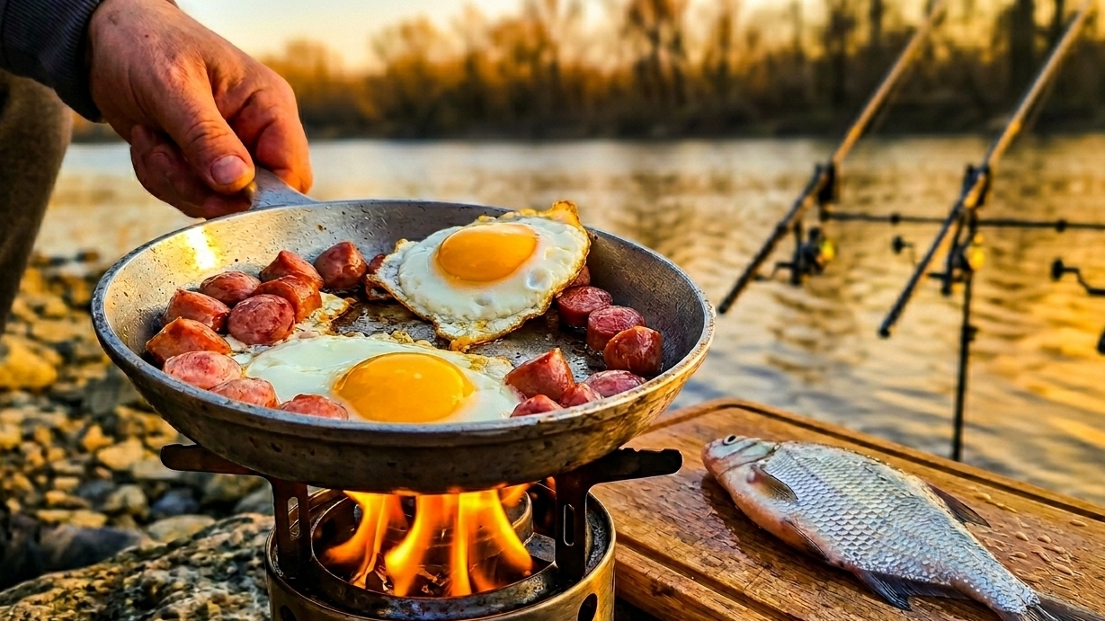 Спокойная рыбалка, река,вкусная еда -чистый кайф