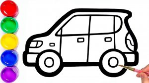 Как нарисовать машину. Рисунок раскраска машина