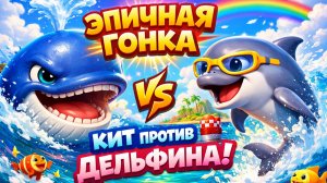 Эпическая гонка китов против дельфинов: Волшебное океанское приключение для детей!