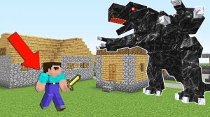 НУБ ЗАЩИЩАЕТ ДЕРЕВНЮ ЖИТЕЛЕЙ ОТ ГОДЗИЛЛЫ В МАЙНКРАФТ ! НУБИК И ТРОЛЛИНГ ЛОВУШКА MINECRAFT Дак Плей