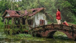 Женщина одиночка строит дом у черта на куличках. От начала до конца