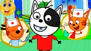Три кота: Игра в доктора 👩⚕️🐱 Развивающий мультфильм для детей