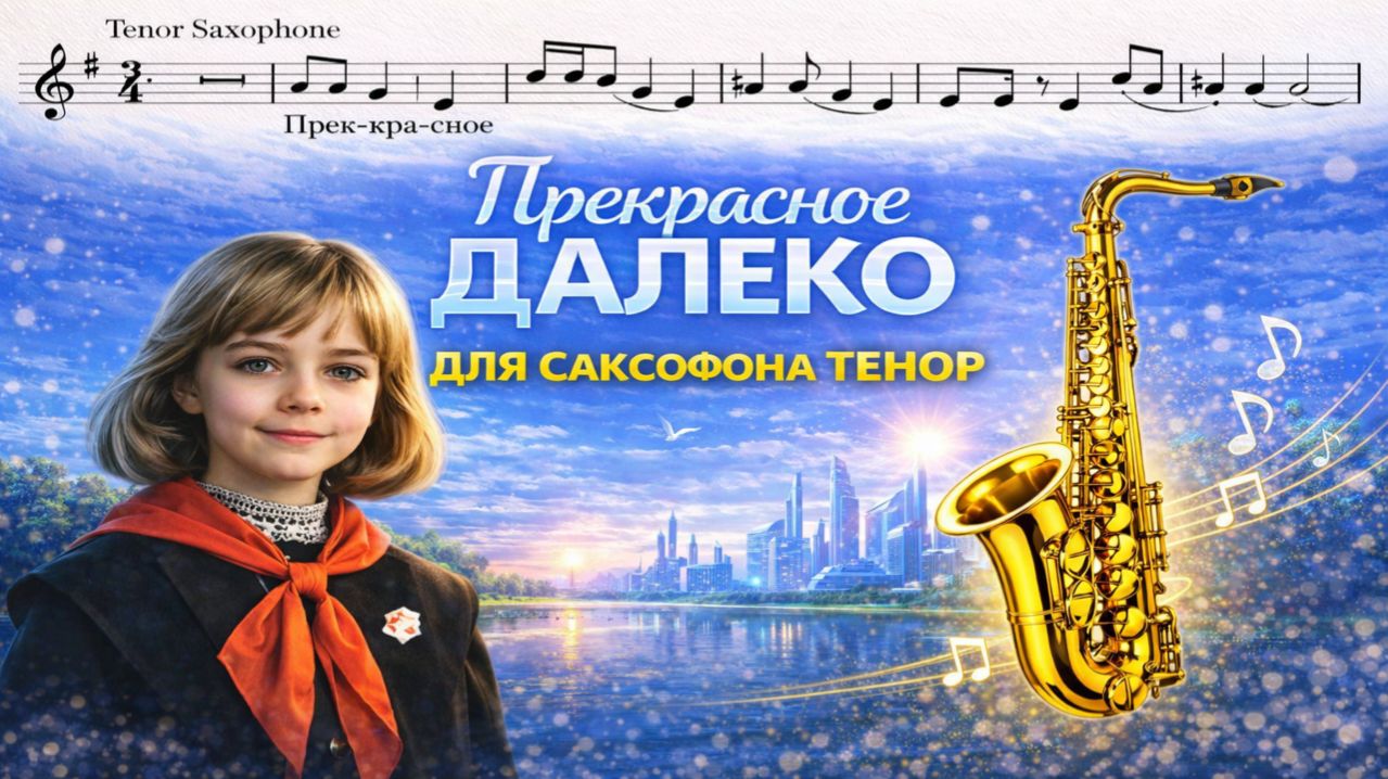 🎷 Sax Tenor — Прекрасное далеко (Гостья из будущего) | Видеоноты