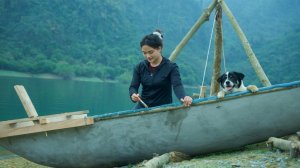 Она в одиночку построила бетонную лодку — гениальная идея на озере.