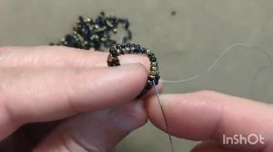 МК стильная необычная подвеска с жемчугом из бисера и бусины от Nono Hand Made