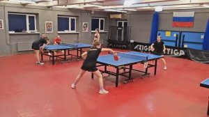 1/4 БЛИЦ-турнир Ким/Бандукова (1180) - Хусаинов/Рогозина (881) 22.03 настольный теннис СПб