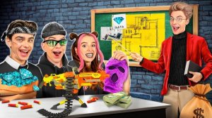 Влад а4 . ШКОЛА БАНДИТОВ ! Стали БАНДИТАМИ на 24 Часа Челлендж ! Видео Влада