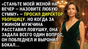 Директор просил уборщицу стать ЖЕНОЙ на вечер... За ужином она задала ОДИН вопрос...