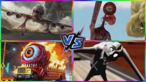 БИТВА ГИГАНТОВ! 🚌✈️ ШКОЛЬНЫЙ АВТОБУС, САМОЛЕТ-МОНСТРИК И СИРЕНОГОЛОВЫЙ! Мультик для детей 🏆