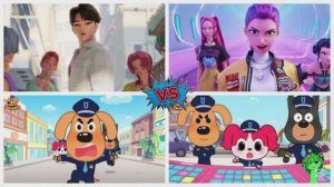 КТО БЫСТРЕЕ? 🐕🚓 ШЕРИФ ЛАБРАДОР ПРОТИВ ОХОТНИКОВ НА МОНСТРОВ! Мультик Игры для детей 🏆